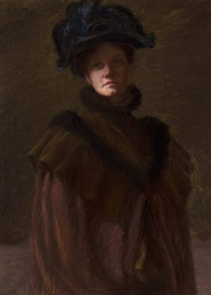Self Portrait by Lilla Cabot Perry Oil Painting