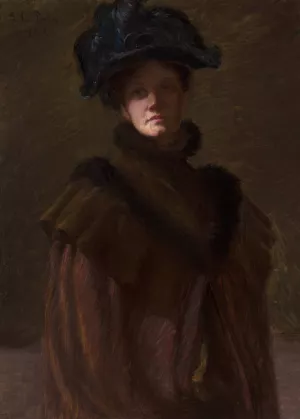 Self Portrait by Lilla Cabot Perry Oil Painting