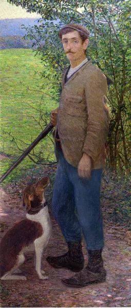 The Hunter painting by Lilla Cabot Perry