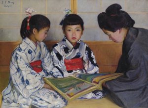 The picturebook by Lilla Cabot Perry Oil Painting