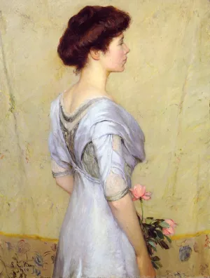 The Pink Rose by Lilla Cabot Perry - Oil Painting Reproduction