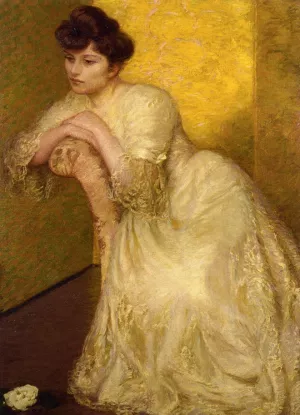 The Yellow Screen by Lilla Cabot Perry Oil Painting