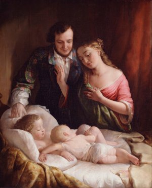 Domestic Happiness by Lilly Martin Spencer Oil Painting