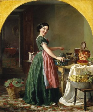 Kiss Me and Youll Kiss the Lasses by Lilly Martin Spencer Oil Painting