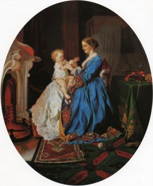 Patty-Cake also known as Clap Hands by Lilly Martin Spencer Oil Painting