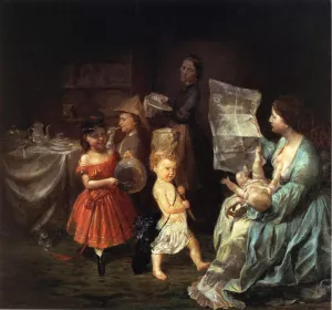 The War Spirit at Home: Celebrating the Battle at Vicksburg by Lilly Martin Spencer Oil Painting