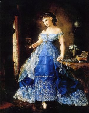 We Both Must Fade also known as Mrs. Fithiann by Lilly Martin Spencer Oil Painting