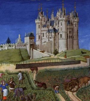 Les Tres Riches Heures du Duc de Berry Septembre by Limbourg Brothers Oil Painting