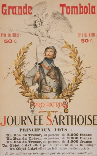 Grande Tombola. Journee Sarthoise - Pro Patria  by Lionel Royer - Hand-Painted Oil Painting Reproduction