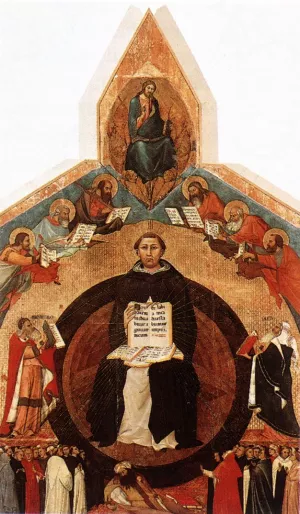 Triumph of St Thomas Aquinas by Lippo Memmi Oil Painting