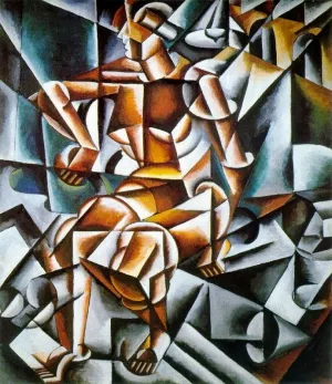 Figur + Haus + Raum by Liubov Popova - Oil Painting Reproduction