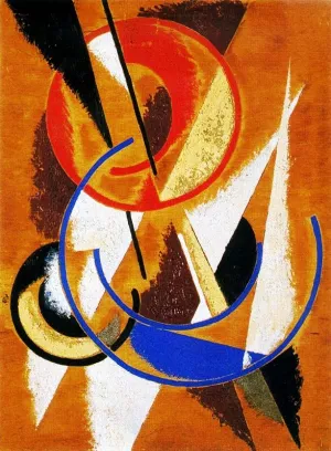Raum-Kraft-Konstruktion by Liubov Popova Oil Painting