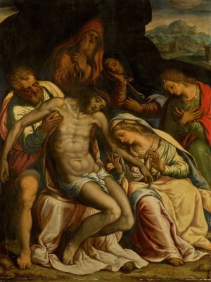 The Lamentation by Livio Agresti Oil Painting