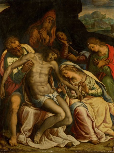 The Lamentation by Livio Agresti - Hand-Painted Oil Painting Reproduction