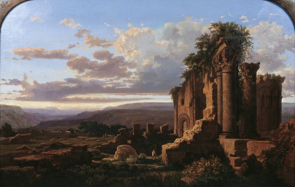 Ruins  by Lluis Rigalt - Hand-Painted Oil Painting Reproduction