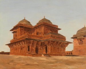 Fatehpur Sikri, Birbal'S Palace, India by Lockwood De Forest Oil Painting