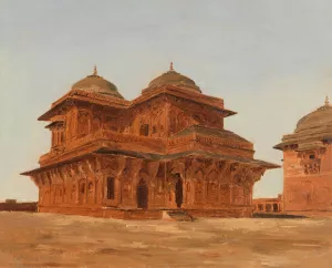 Fatehpur Sikri, Birbal'S Palace, India by Lockwood De Forest Oil Painting