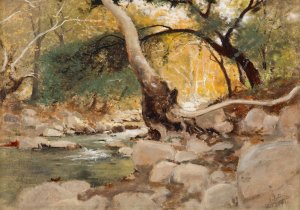 Mission Canyon, Santa Barbara by Lockwood De Forest Oil Painting