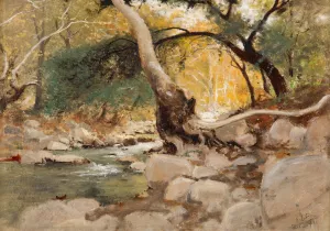 Mission Canyon, Santa Barbara by Lockwood De Forest Oil Painting