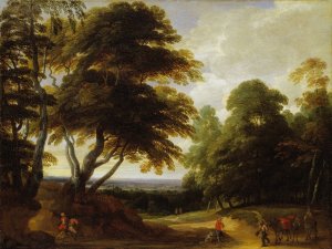 At the Edge of the Forest by Lodewijk De Vadder Oil Painting