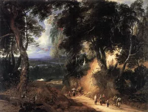 The Soignes Forest by Lodewijk De Vadder - Oil Painting Reproduction
