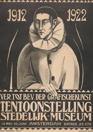 Affiche voor een tentoonstelling in het Stedelijk Museum, Amsterdam. 1922 by Lodewijk Schelfhout Oil Painting