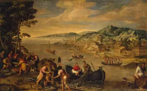 Miraculous Fishing by Lodewijk Toeput Oil Painting