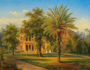 Rome, A View of Villa Torlonia Oil painting by Longin Christianowitsch Fricke