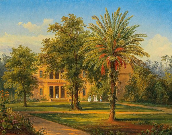 Rome, A View of Villa Torlonia by Longin Christianowitsch Fricke - Hand-Painted Oil Painting Reproduction