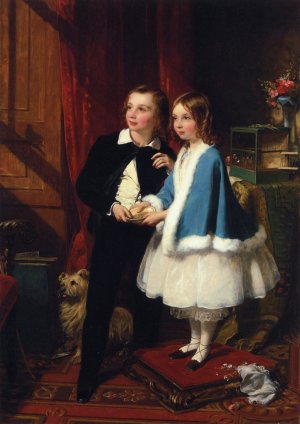 Lord Almeric Athelstan Spencer-Churchill and Lady Clementina Spencer-Churchill, with the Children by James Sant Oil Painting