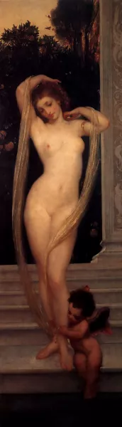 A Bather by Lord Frederick Leighton - Oil Painting Reproduction