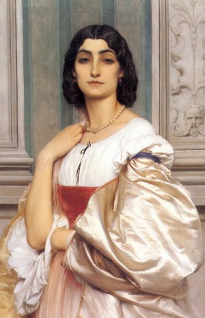 A Roman Lady Oil painting by Lord Frederick Leighton