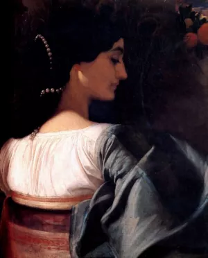 An Italian Lady by Lord Frederick Leighton - Oil Painting Reproduction