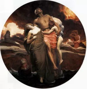 And the sea gave up the dead which were in it' painting by Lord Frederick Leighton