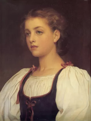 Biondina by Lord Frederick Leighton - Oil Painting Reproduction