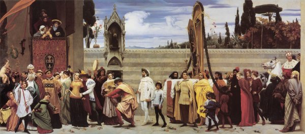 Cimabue's Celebrated Madonna by Lord Frederick Leighton - Hand-Painted Oil Painting Reproduction