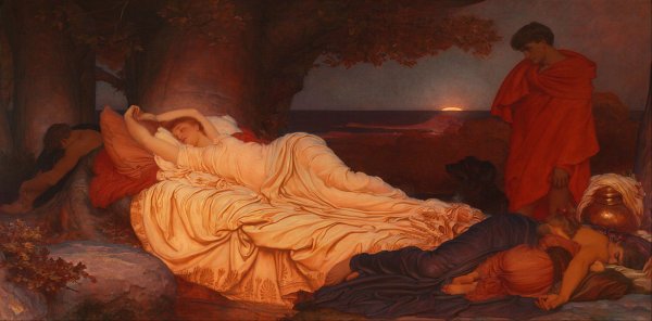 Cymon and Iphigenia by Lord Frederick Leighton - Hand-Painted Oil Painting Reproduction