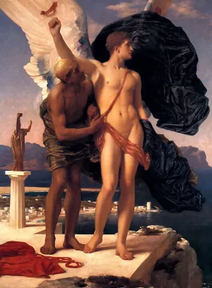 Daedalus and Icarus by Lord Frederick Leighton Oil Painting