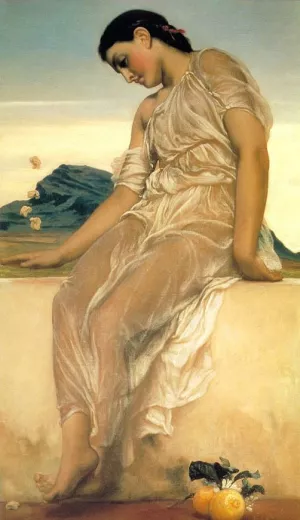 Girl painting by Lord Frederick Leighton