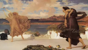 Greek Girls Playing at Ball by Lord Frederick Leighton - Oil Painting Reproduction