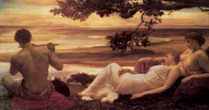 Idyll by Lord Frederick Leighton Oil Painting