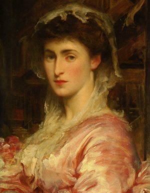 Mrs Evans Gordon Oil painting by Lord Frederick Leighton
