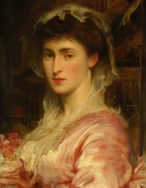 Mrs Evans Gordon by Lord Frederick Leighton Oil Painting