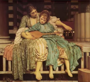 Music Lesson by Lord Frederick Leighton - Oil Painting Reproduction