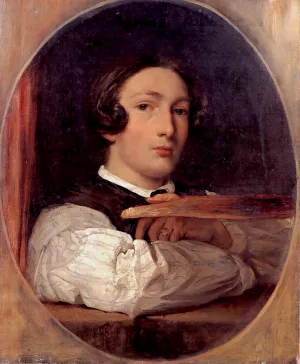 Self-Portrait as a Boy by Lord Frederick Leighton Oil Painting