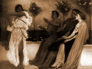 The Dancers painting by Lord Frederick Leighton