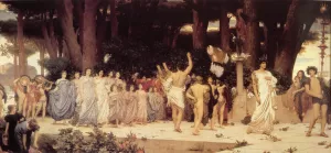 The Daphnephoria by Lord Frederick Leighton Oil Painting
