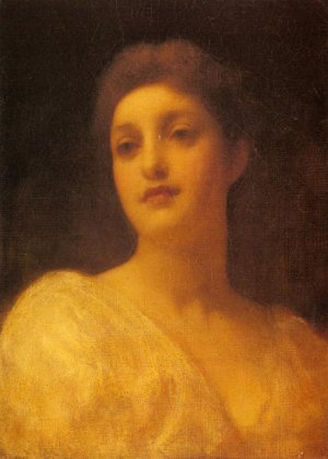 The Head of a Girl Oil painting by Lord Frederick Leighton