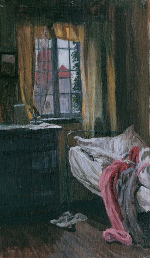 Schlafraum auf Wangeroog by Lore Scheid Oil Painting