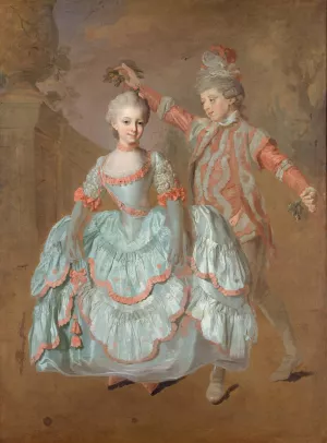 Dancing Children Oil painting by Lorens Pasch The Younger